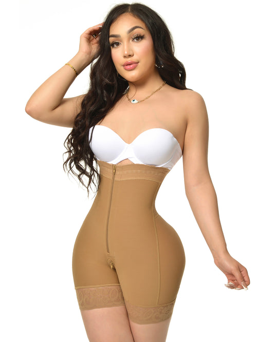 Fajas Colombianas Compression Shapewear Open Bust Tummy Control with Zipper