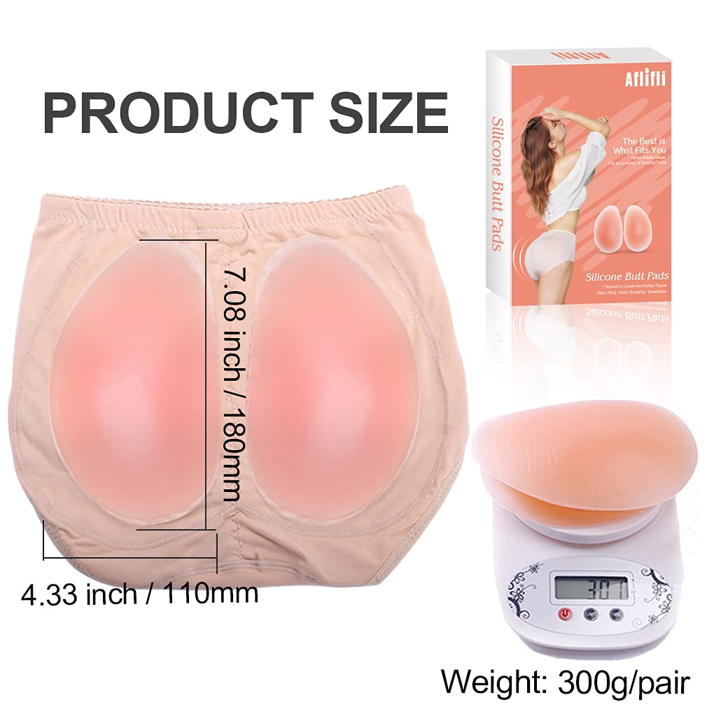 300G almohadillas de silicona para realzar las nalgas, ropa interior, bragas acolchadas de silicona para mujeres